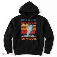 Just A Boy Who Loves Tornado Weather Storm Tornado Chaser Hoodie thumb 0