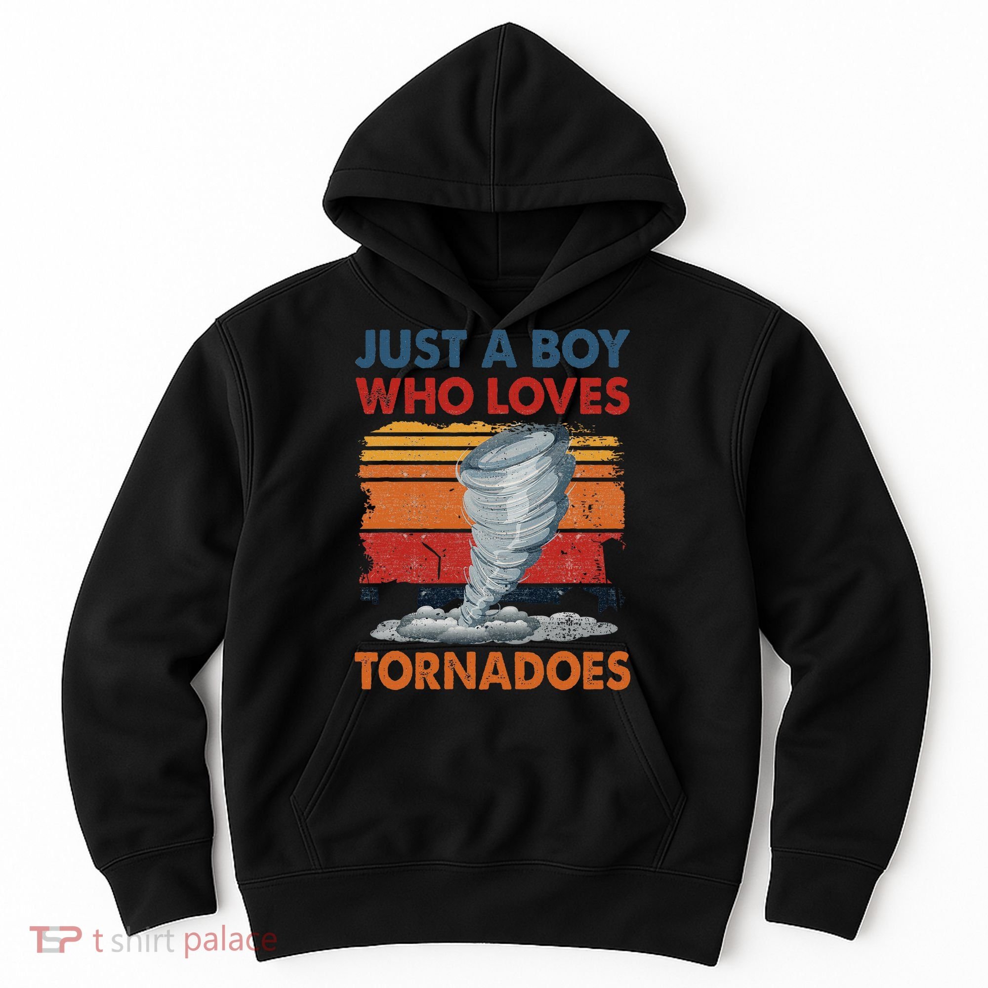 Just A Boy Who Loves Tornado Weather Storm Tornado Chaser Hoodie