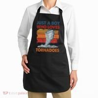 Just A Boy Who Loves Tornado Weather Storm Tornado Chaser Apron thumb 2