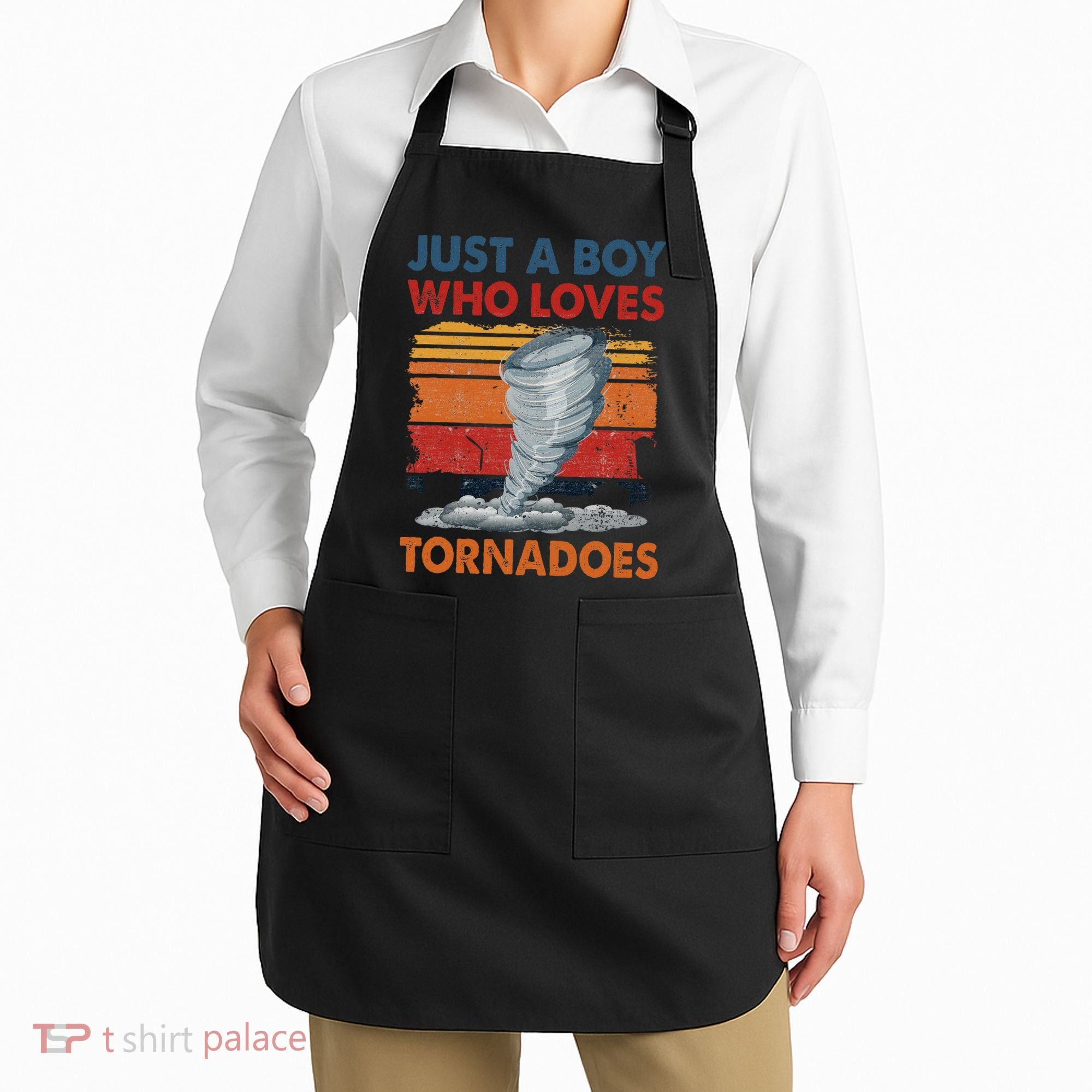 Just A Boy Who Loves Tornado Weather Storm Tornado Chaser Apron