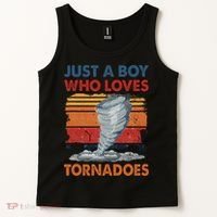 Just A Boy Who Loves Tornado Weather Storm Tornado Chaser Tank Top thumb 2