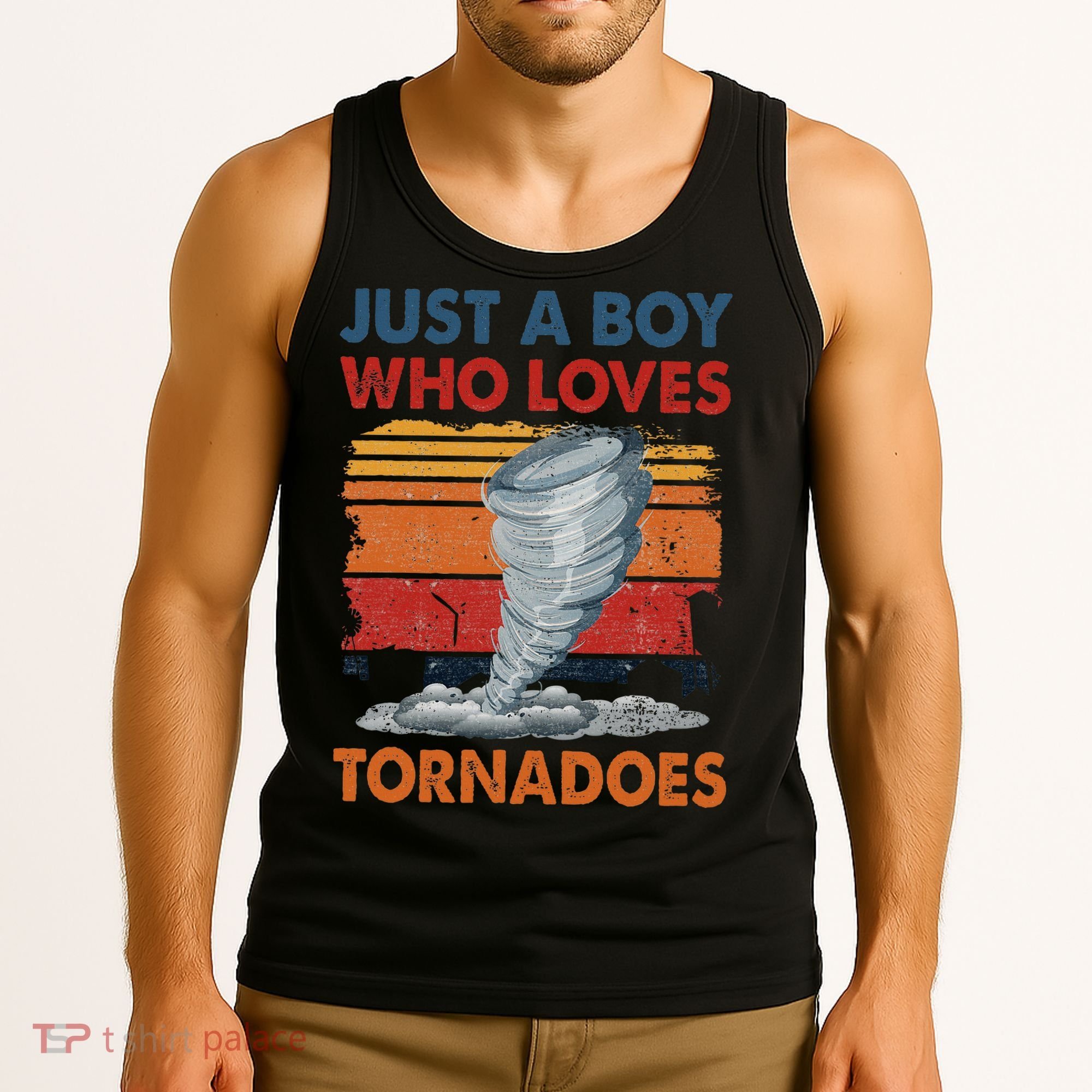 Just A Boy Who Loves Tornado Weather Storm Tornado Chaser Tank Top