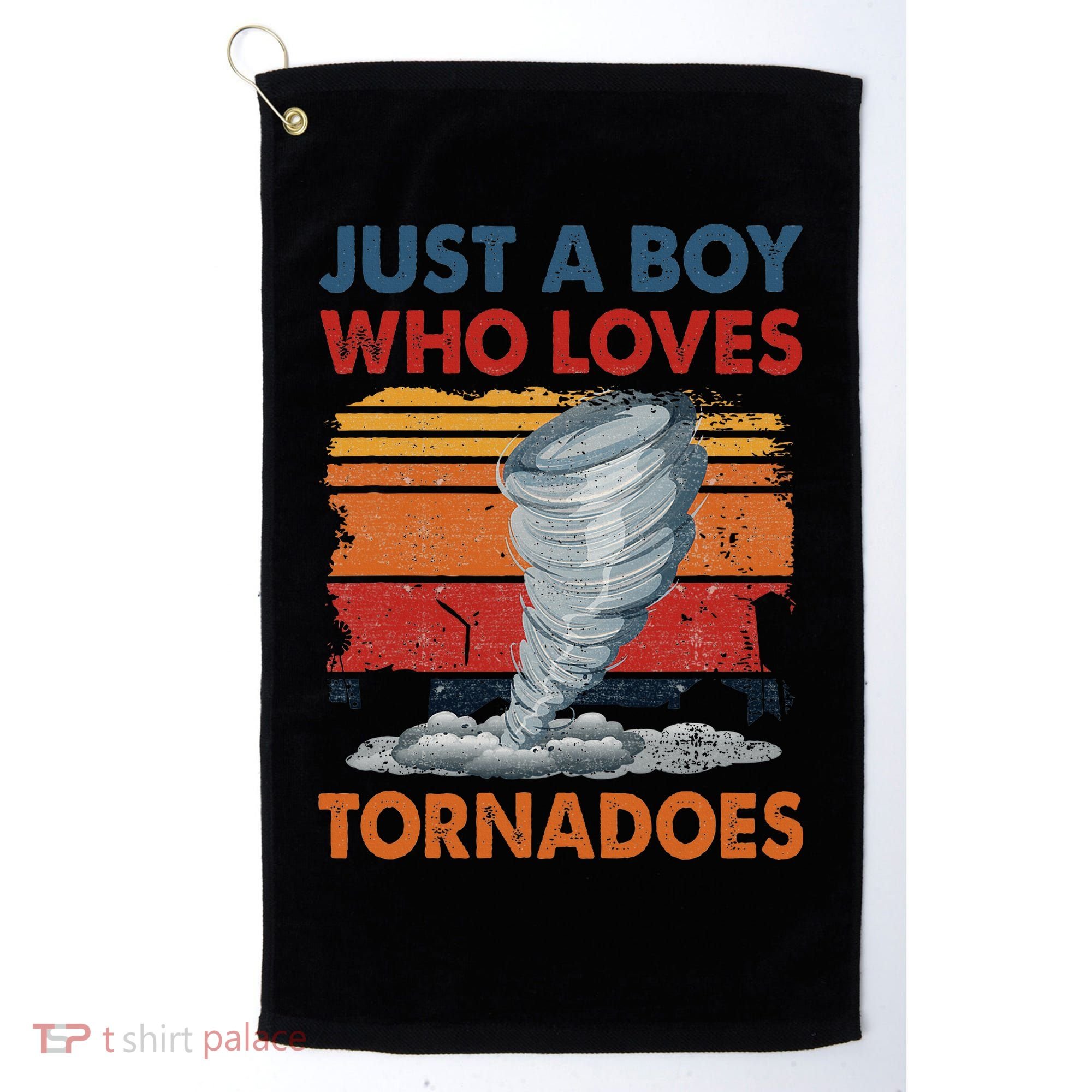 Just A Boy Who Loves Tornado Weather Storm Tornado Chaser Golf Towel