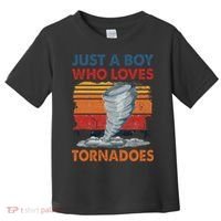 Just A Boy Who Loves Tornado Weather Storm Tornado Chaser Toddler T-Shirt thumb 0