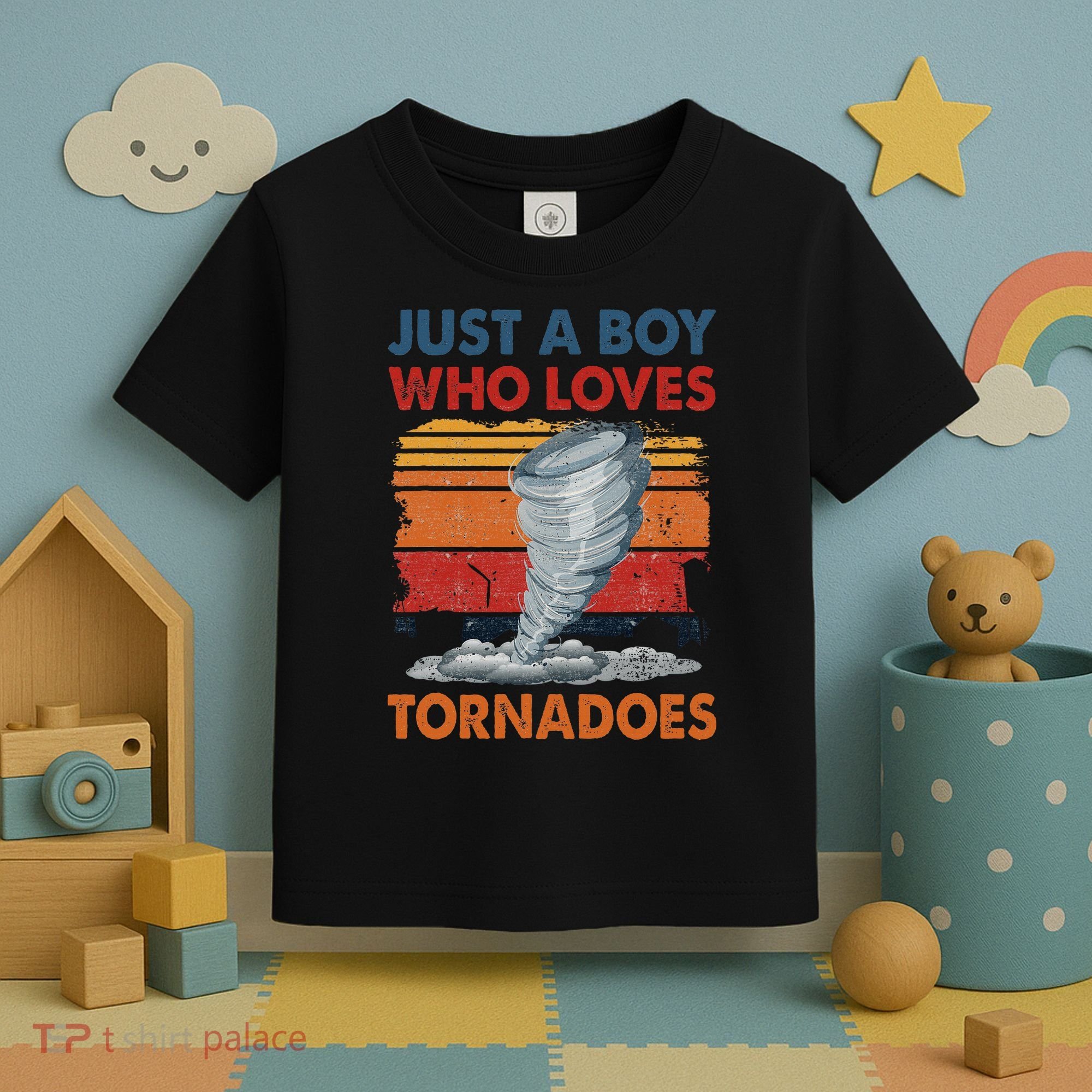 Just A Boy Who Loves Tornado Weather Storm Tornado Chaser Toddler T-Shirt