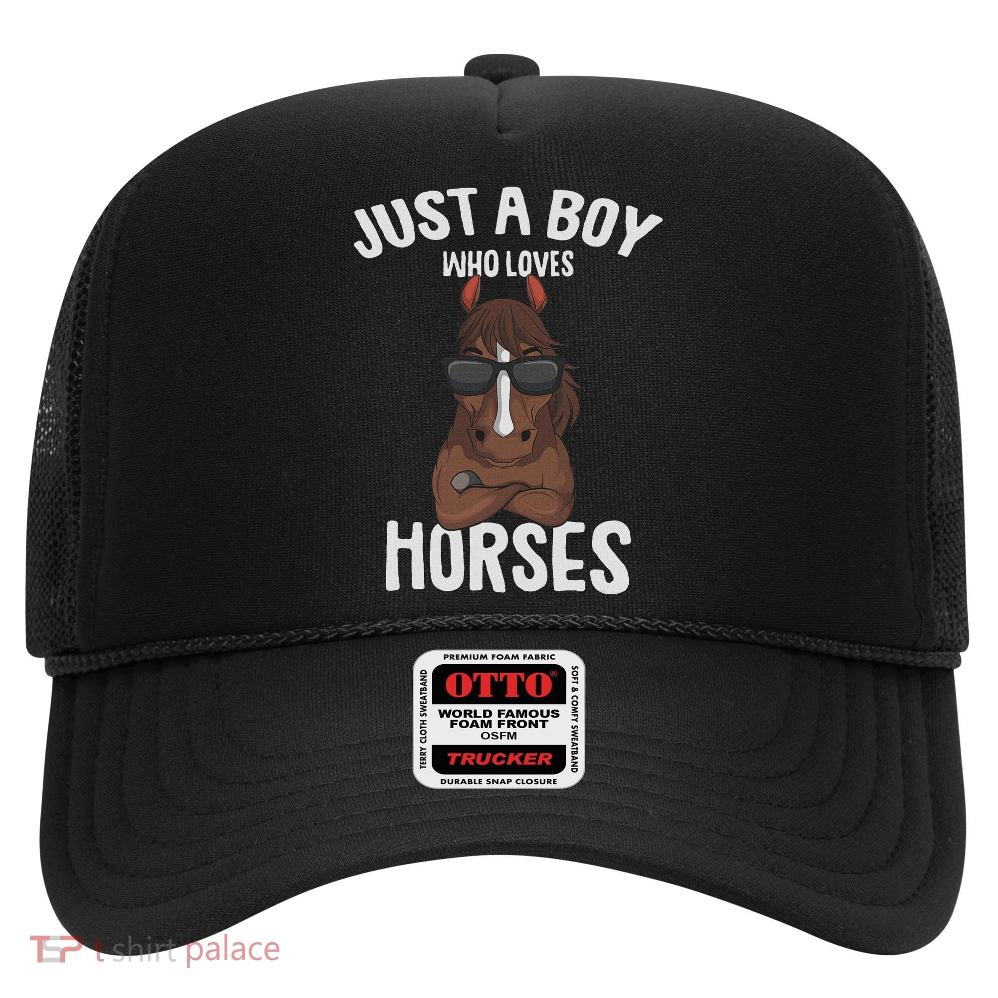 Just A Boy Who Loves Horses Equestrian Horseback Riding Hat