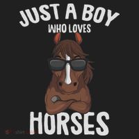 Just A Boy Who Loves Horses Equestrian Horseback Riding Golf Towel thumb 3