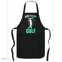 Just A Boy Who Loves Golf Apron thumb 0