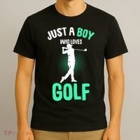 Just A Boy Who Loves Golf T-Shirt thumb 3