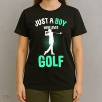 Just A Boy Who Loves Golf T-Shirt thumb 4
