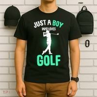 Just A Boy Who Loves Golf T-Shirt thumb 6