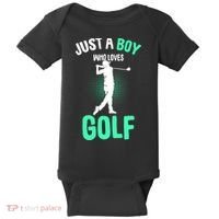 Just A Boy Who Loves Golf Baby Bodysuit thumb 0