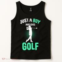 Just A Boy Who Loves Golf Tank Top thumb 2