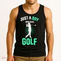 Just A Boy Who Loves Golf Tank Top thumb 3