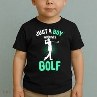 Just A Boy Who Loves Golf Toddler T-Shirt thumb 2