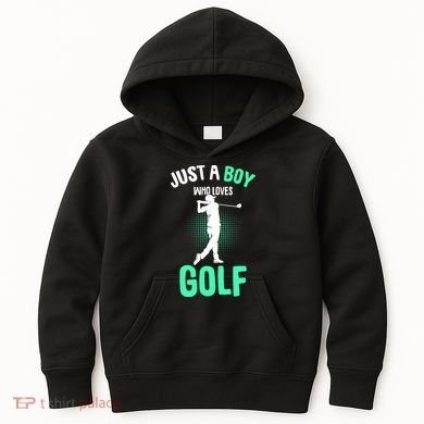 Just A Boy Who Loves Golf Kids Hoodie