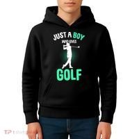 Just A Boy Who Loves Golf Kids Hoodie thumb 4