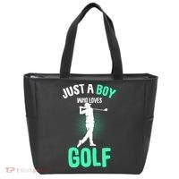Just A Boy Who Loves Golf Tote Bag thumb 0