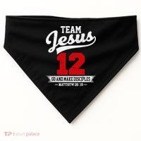 Jesus and Baseball Team Jesus Christian Matthew 2819 Verse USA-Made Doggie Bandana thumb 0