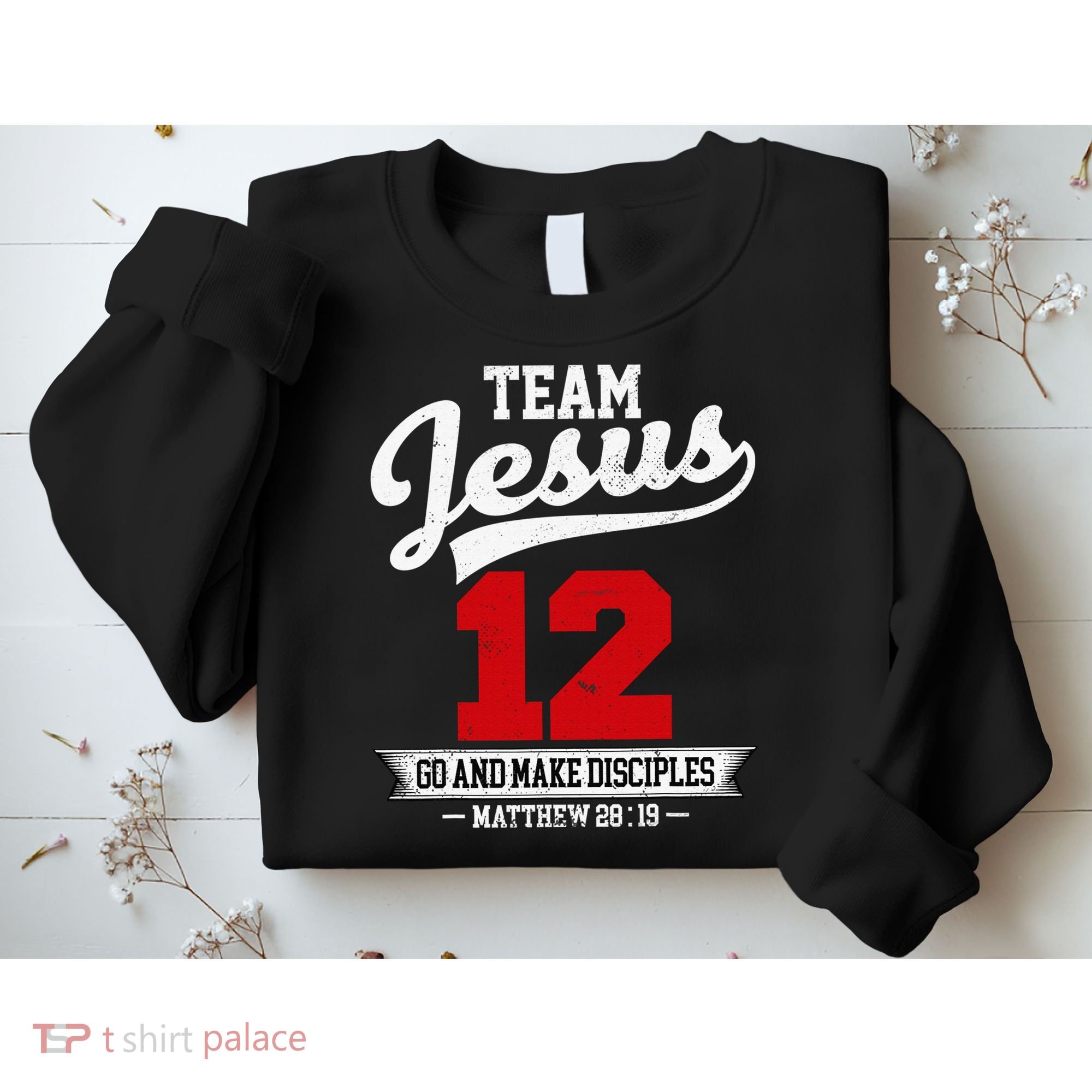 Jesus and Baseball Team Jesus Christian Matthew 2819 Verse Sweatshirt