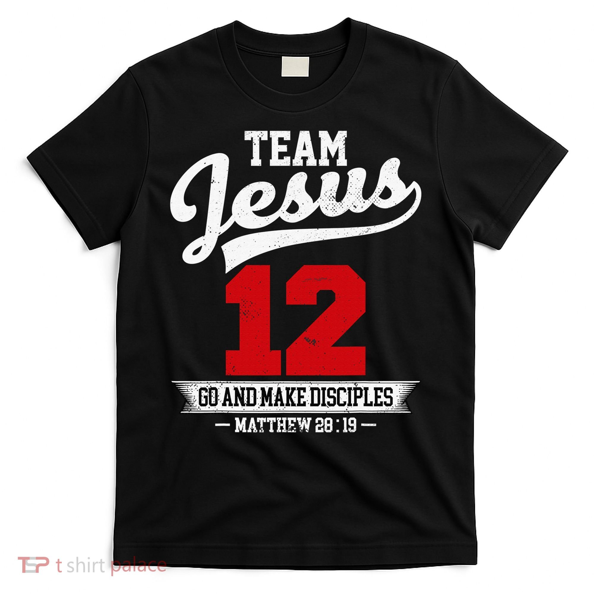 Jesus and Baseball Team Jesus Christian Matthew 2819 Verse T-Shirt