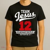 Jesus and Baseball Team Jesus Christian Matthew 2819 Verse T-Shirt thumb 3