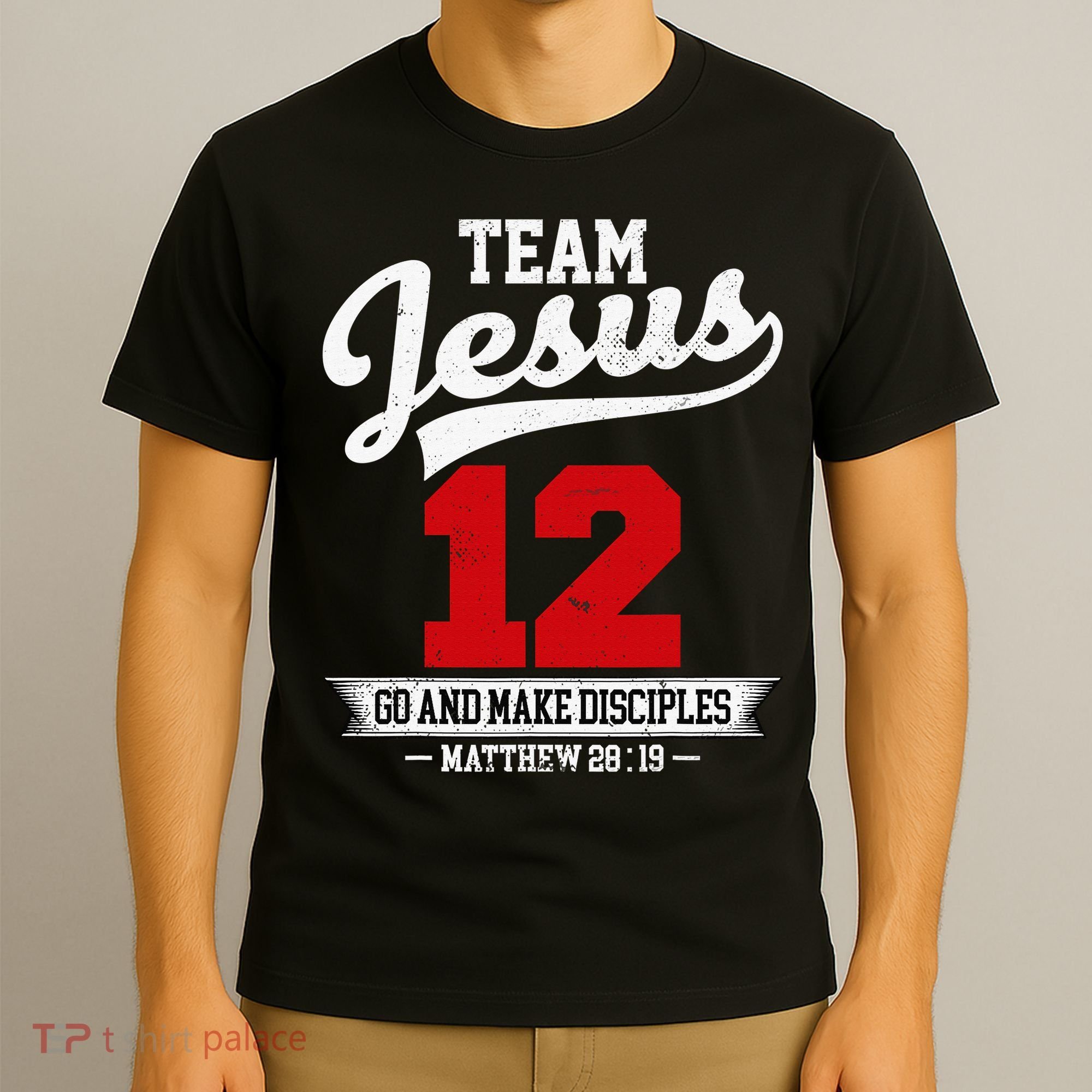 Jesus and Baseball Team Jesus Christian Matthew 2819 Verse T-Shirt