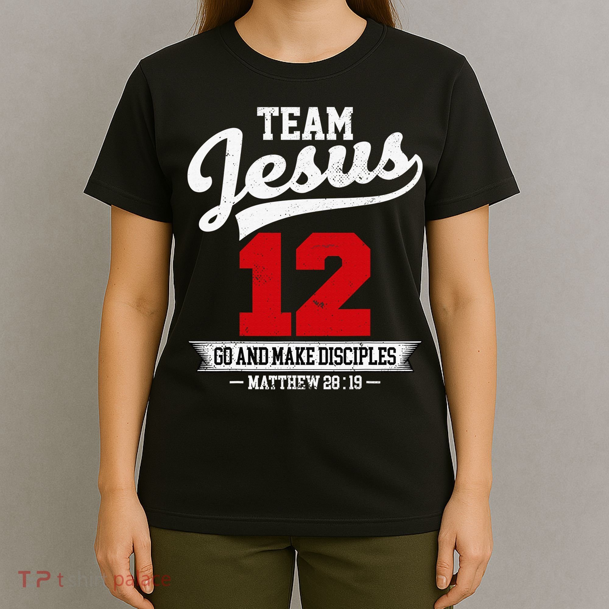Jesus and Baseball Team Jesus Christian Matthew 2819 Verse T-Shirt