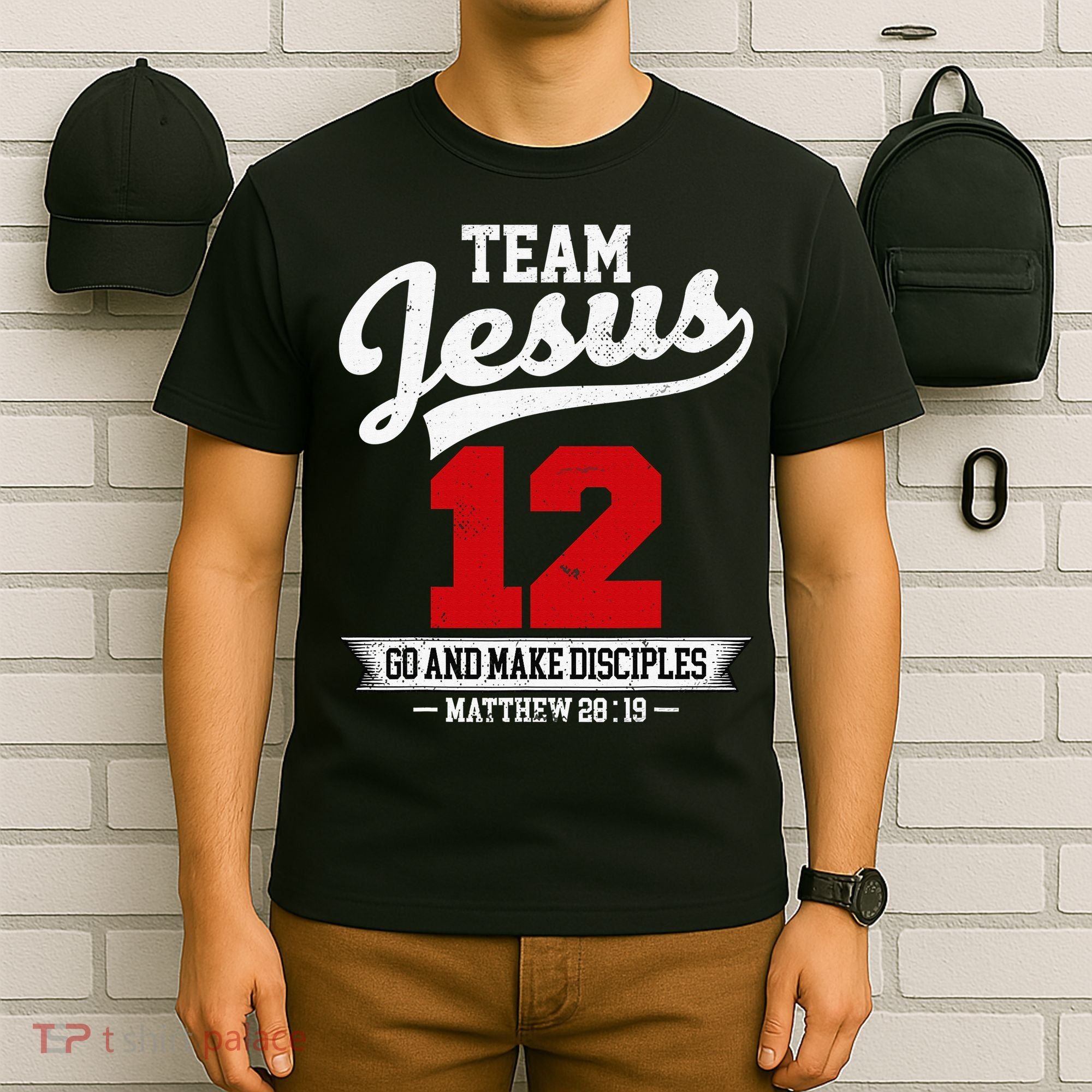 Jesus and Baseball Team Jesus Christian Matthew 2819 Verse T-Shirt