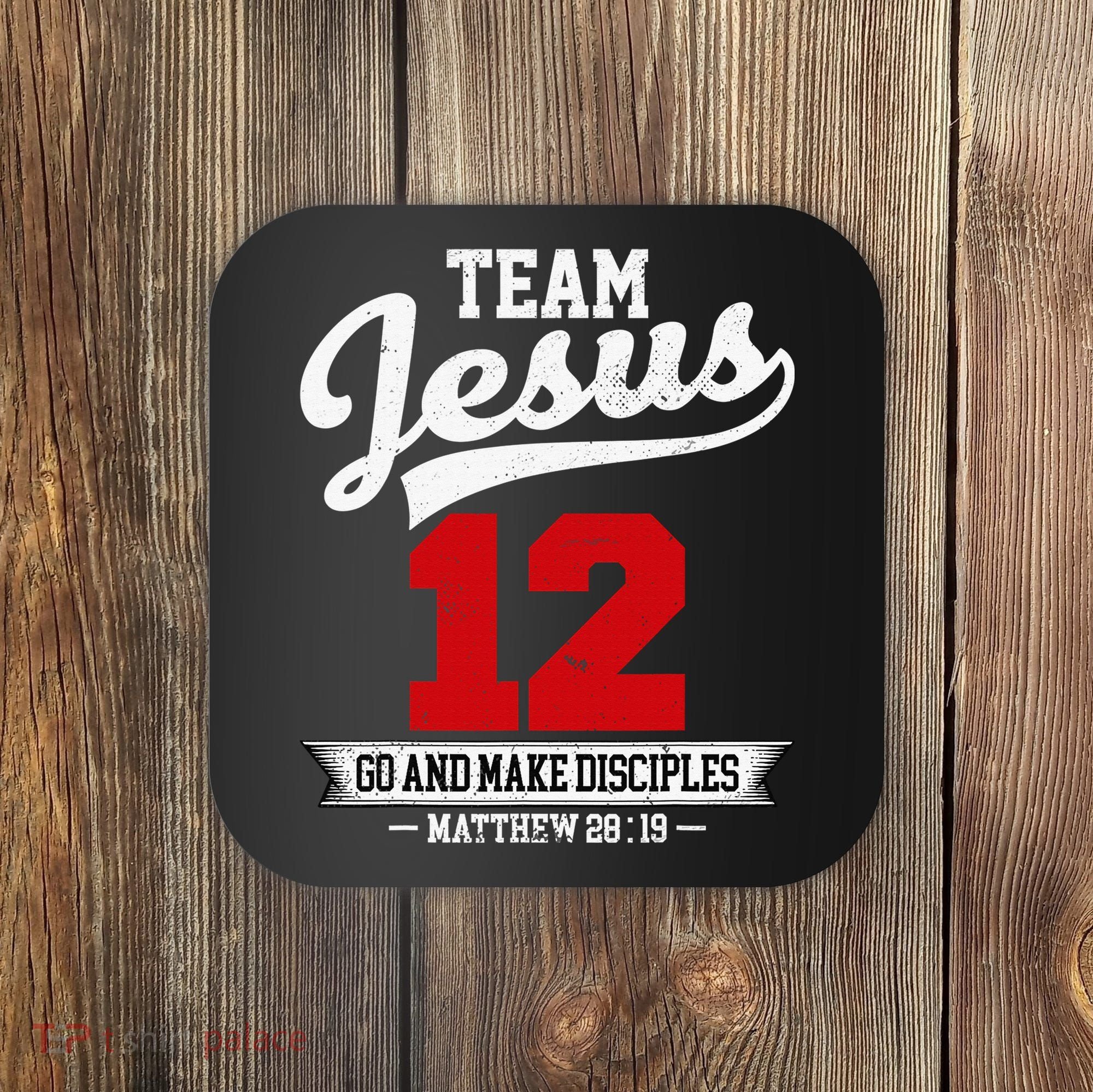 Jesus and Baseball Team Jesus Christian Matthew 2819 Verse Coaster
