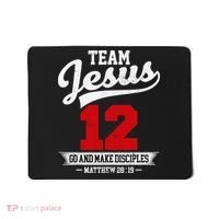 Jesus and Baseball Team Jesus Christian Matthew 2819 Verse Mousepad thumb 0