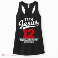 Jesus and Baseball Team Jesus Christian Matthew 2819 Verse Women's Tank Top thumb 0