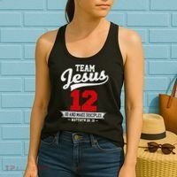 Jesus and Baseball Team Jesus Christian Matthew 2819 Verse Women's Tank Top thumb 2