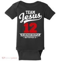 Jesus and Baseball Team Jesus Christian Matthew 2819 Verse Baby Bodysuit thumb 0