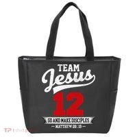 Jesus and Baseball Team Jesus Christian Matthew 2819 Verse Tote Bag thumb 0