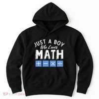 Just A Boy Who Loves Math Algebra Funny Mathematics Hoodie thumb 0