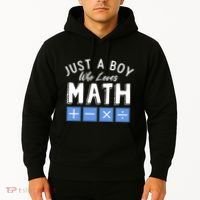 Just A Boy Who Loves Math Algebra Funny Mathematics Hoodie thumb 2