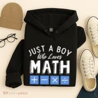 Just A Boy Who Loves Math Algebra Funny Mathematics Hoodie thumb 4