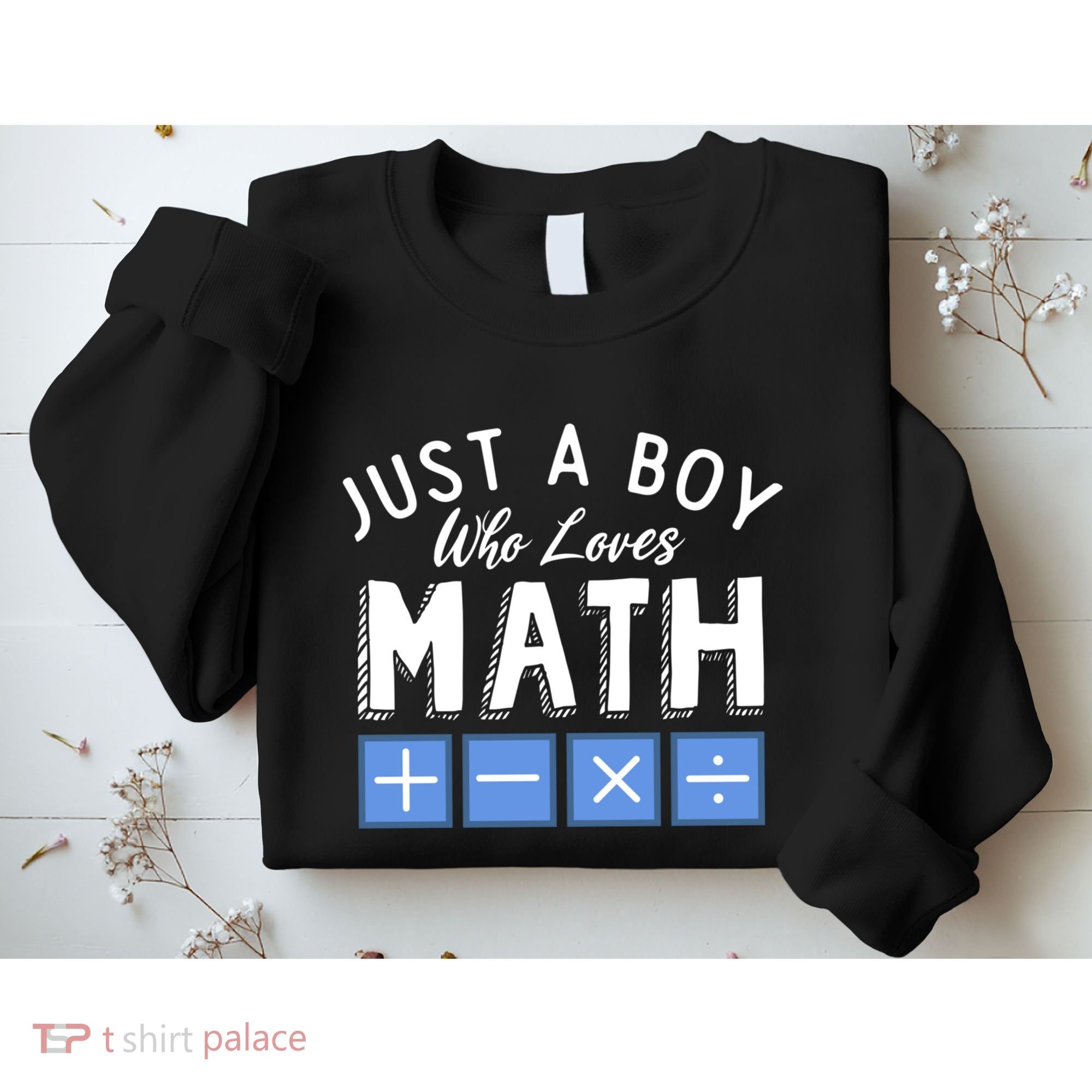 Just A Boy Who Loves Math Algebra Funny Mathematics Sweatshirt