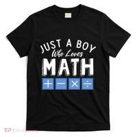 Just A Boy Who Loves Math Algebra Funny Mathematics T-Shirt thumb 0