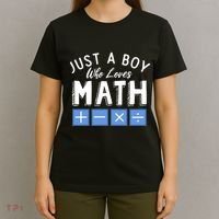 Just A Boy Who Loves Math Algebra Funny Mathematics T-Shirt thumb 4