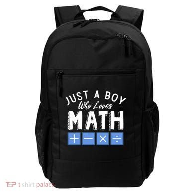 Just A Boy Who Loves Math Algebra Funny Mathematics Backpack