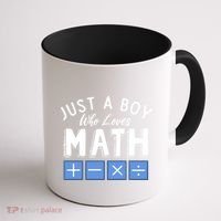 Just A Boy Who Loves Math Algebra Funny Mathematics Coffee Mug thumb 1