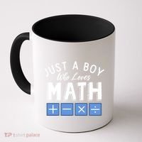 Just A Boy Who Loves Math Algebra Funny Mathematics Coffee Mug thumb 0