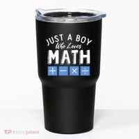 Just A Boy Who Loves Math Algebra Funny Mathematics Tumbler thumb 0