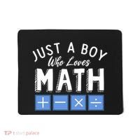 Just A Boy Who Loves Math Algebra Funny Mathematics Mousepad thumb 0