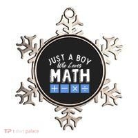 Just A Boy Who Loves Math Algebra Funny Mathematics Ornament thumb 0