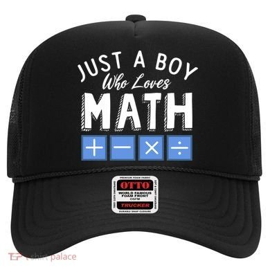 Just A Boy Who Loves Math Algebra Funny Mathematics Hat