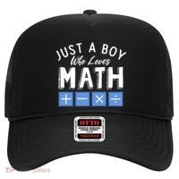 Just A Boy Who Loves Math Algebra Funny Mathematics Hat thumb 0