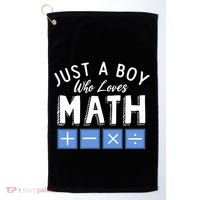 Just A Boy Who Loves Math Algebra Funny Mathematics Golf Towel thumb 0